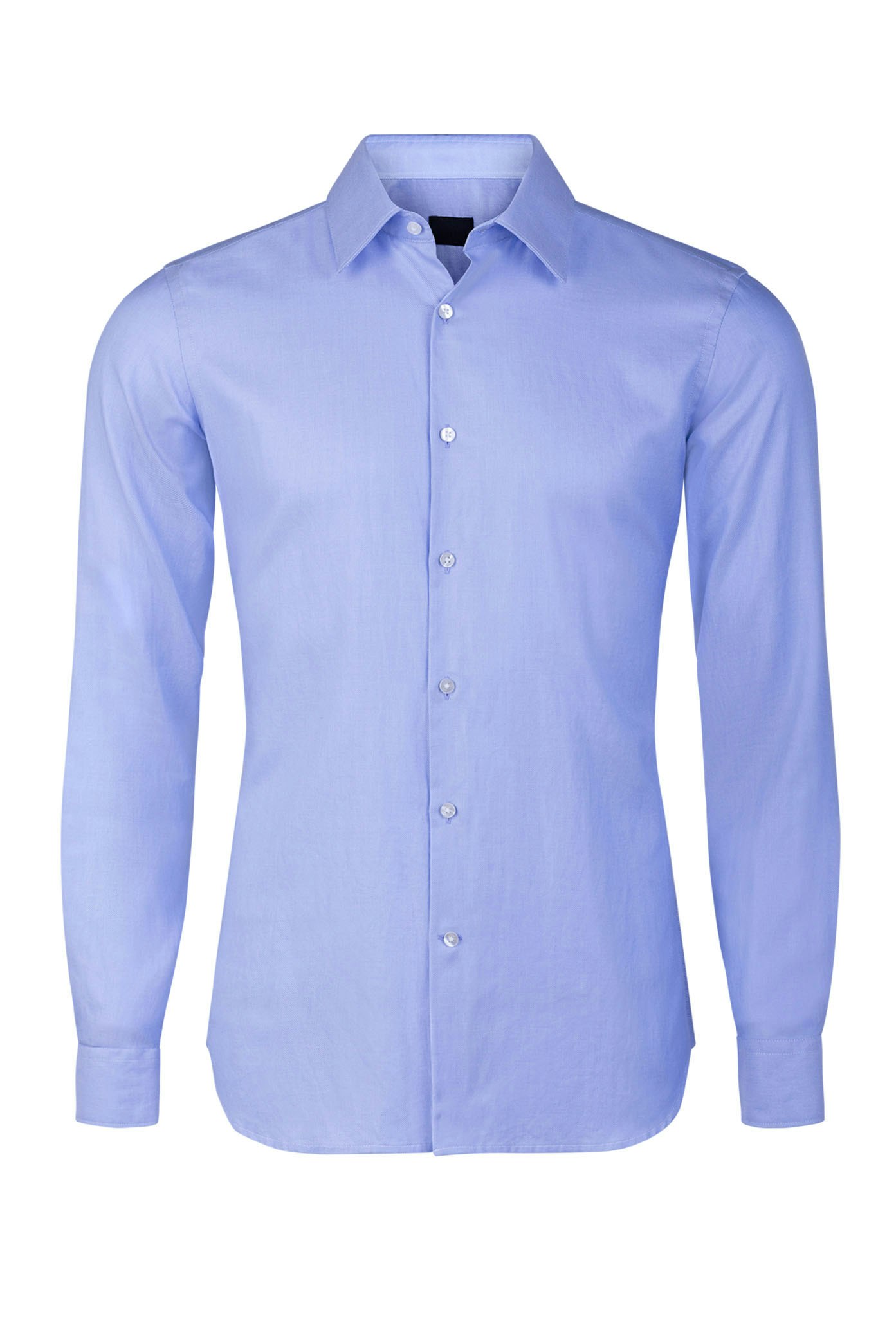 apparel-retouching-shirt-shape-silhouette-after Same product image of button-up shirt retouched to match silhouette